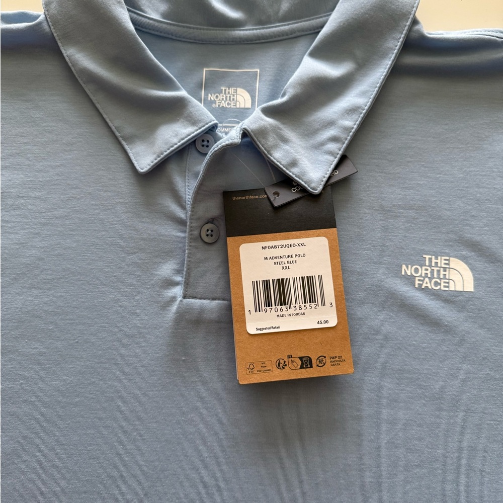The North Face Blue Polo Performance Shirt